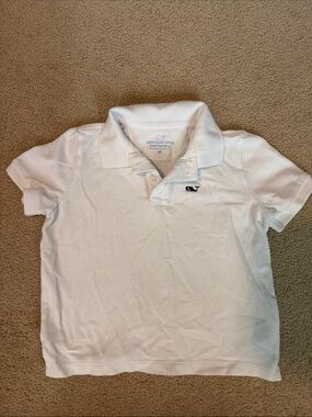 Vineyard Vines White Boys' Short-Sleeve Polo with Whale Logo